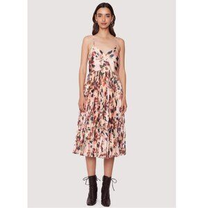 LOST+WANDER Thea Floral Print Pleated Midi Dress